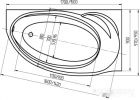 Ванна Aquatek Бетта 160x97R (с экраном)