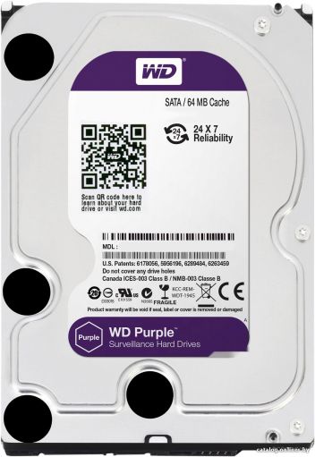 Жесткий диск Western Digital Purple 4TB (WD40PURX)