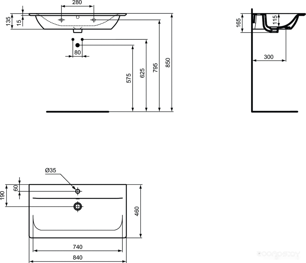 Умывальник Ideal Standard Connect Air Vanity E027901, фото 2