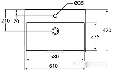 Умывальник Ideal Standard Strada K078101 61x42, фото 6