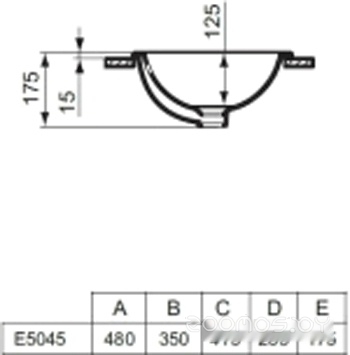 Умывальник Ideal Standard Connect 48x35 [E504501], фото 2