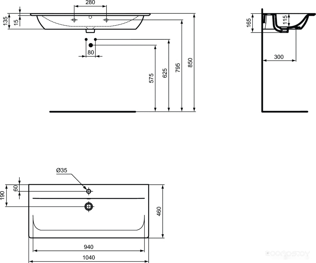 Умывальник Ideal Standard Tesi Vanity E027401, фото 2