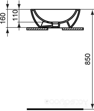 Умывальник Ideal Standard Strada K078401 60x42, фото 4