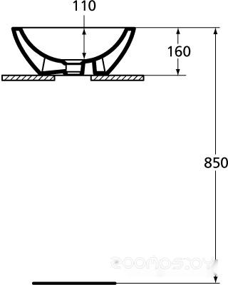 Умывальник Ideal Standard Strada K078301 42.5x42.5, фото 4