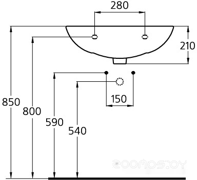Умывальник Ideal Standard Eurovit W424001 60x47, фото 4