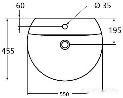 Умывальник Ideal Standard Connect SPHERE E786401 55x45.5, фото 3