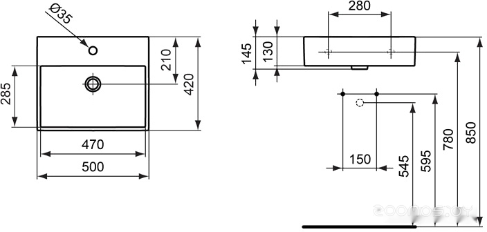 Умывальник Ideal Standard Strada 50x42 [K077701], фото 3