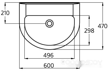 Умывальник Ideal Standard Eurovit W424001 60x47, фото 9