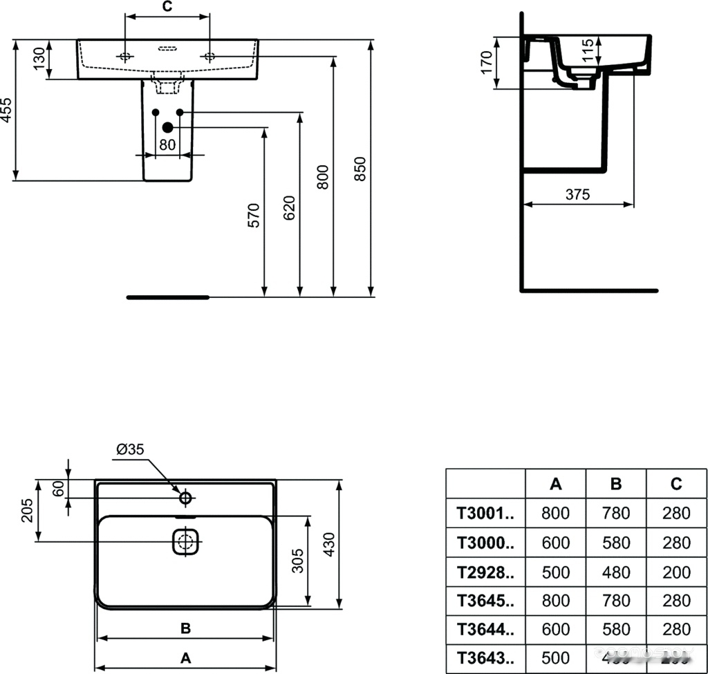 Умывальник Ideal Standard Strada II T292801, фото 2