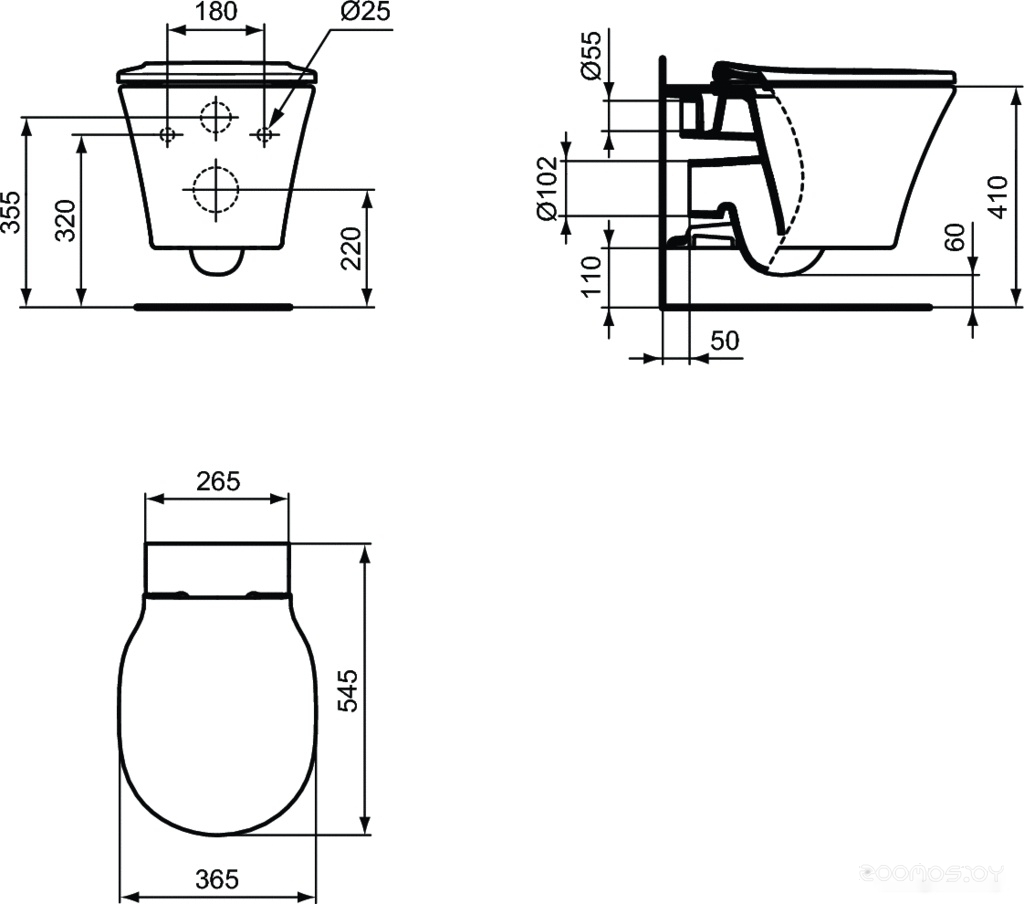 Унитаз Ideal Standard Connect Air AquaBlade E005401+E036601, фото 12