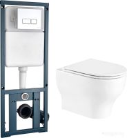 Унитаз Weltwasser Erlenbach 004 GL-WT + Marberg 410 SE (белый глянец/хром)