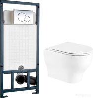 Унитаз Weltwasser Erlenbach 004 GL-WT + Marberg 507 RD (белый глянец/хром)