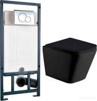 Унитаз Weltwasser Gelbach 004 MT-BL + Marberg 507 RD (черный матовый/хром)
