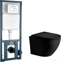 Унитаз Weltwasser Merzbach 004 MT-BL + Marberg 410 RD (черный матовый/хром)
