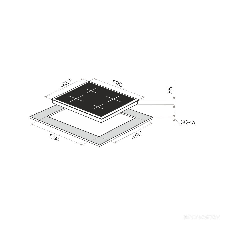 Варочная панель HOMSair HV64BK, фото 2