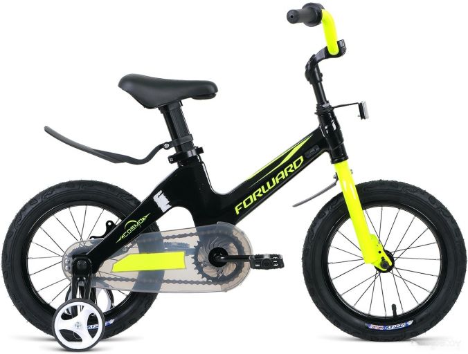 Детский велосипед Forward Cosmo 14 2021 (черный/желтый)