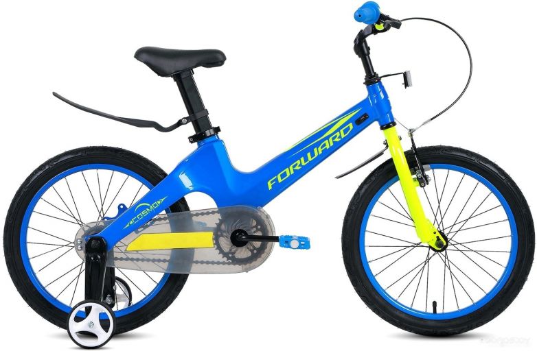 Детский велосипед Forward Cosmo 18 2021 (синий/желтый)