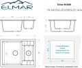 Кухонная мойка Elmar M-08M (белый гранит Q15)