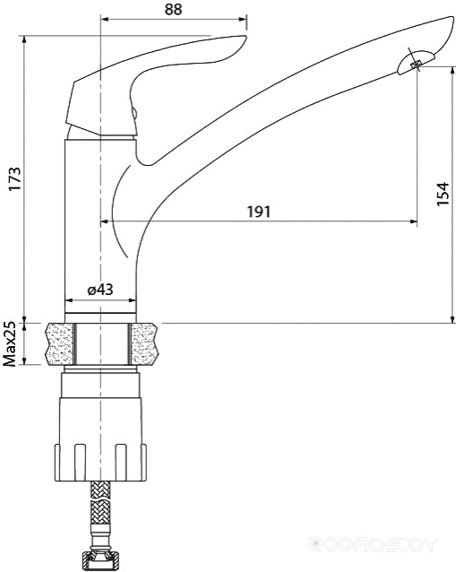 Смеситель IDDIS Kitchen Line K10SB00i05, фото 3
