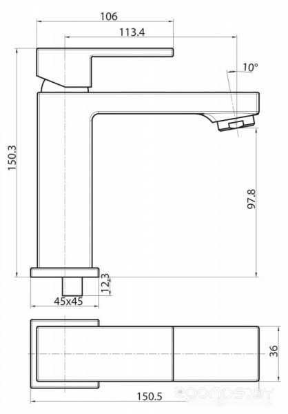 Смеситель BelBagno Magna MAG-LVM-CRM, фото 2