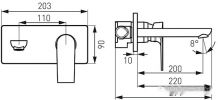Смеситель Ferro Algeo Square BAQ3PA22
