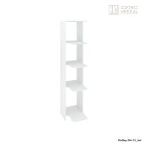 Стеллаж Кортекс-мебель КМ31 угловой (белый)