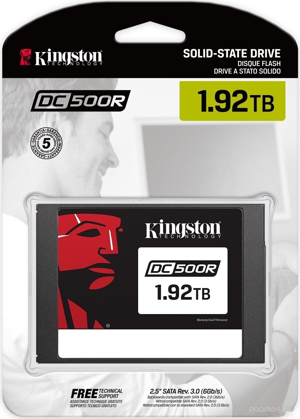 SSD Kingston DC500R 1.92TB SEDC500R/1920G, фото 3