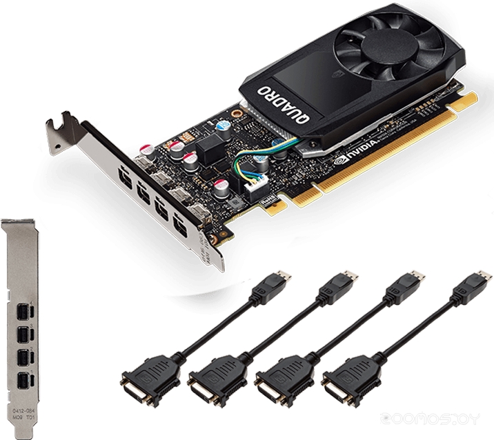 Видеокарта PNY Nvidia Quadro P1000 DVI 4GB GDDR5 VCQP1000DVIV2-PB, фото 4