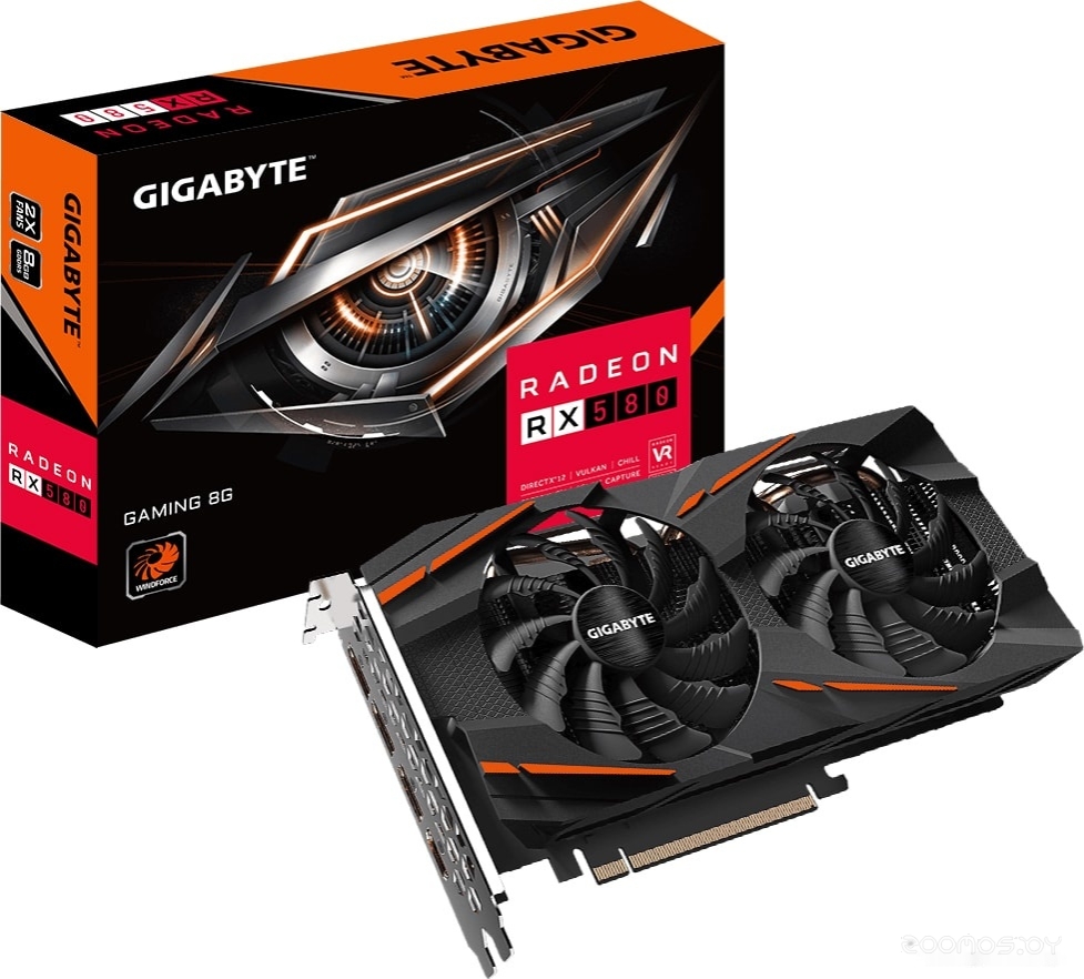 Видеокарта Gigabyte Radeon RX 580 Gaming 8GB GDDR5 GV-RX580GAMING-8GD rev. 2.0, фото 2
