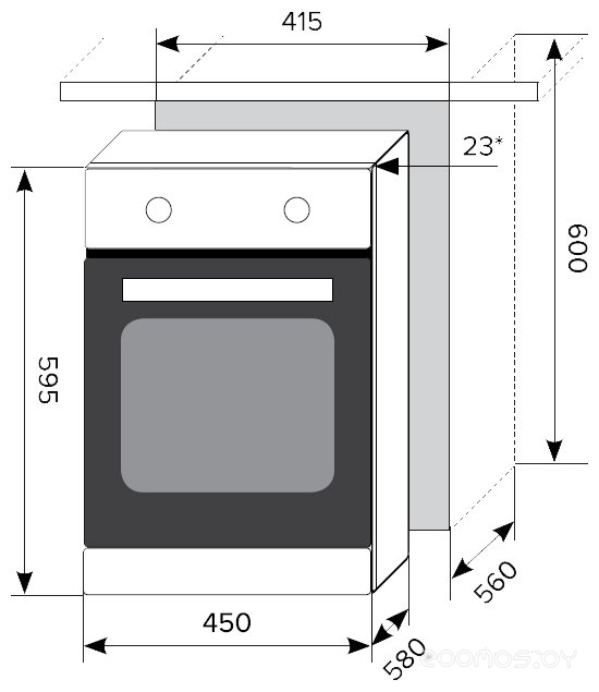 Духовой шкаф LEX EDM 4570 WH, фото 2