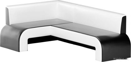 Угловой диван Mebelico Кармен 58836 (левый, черный/белый)