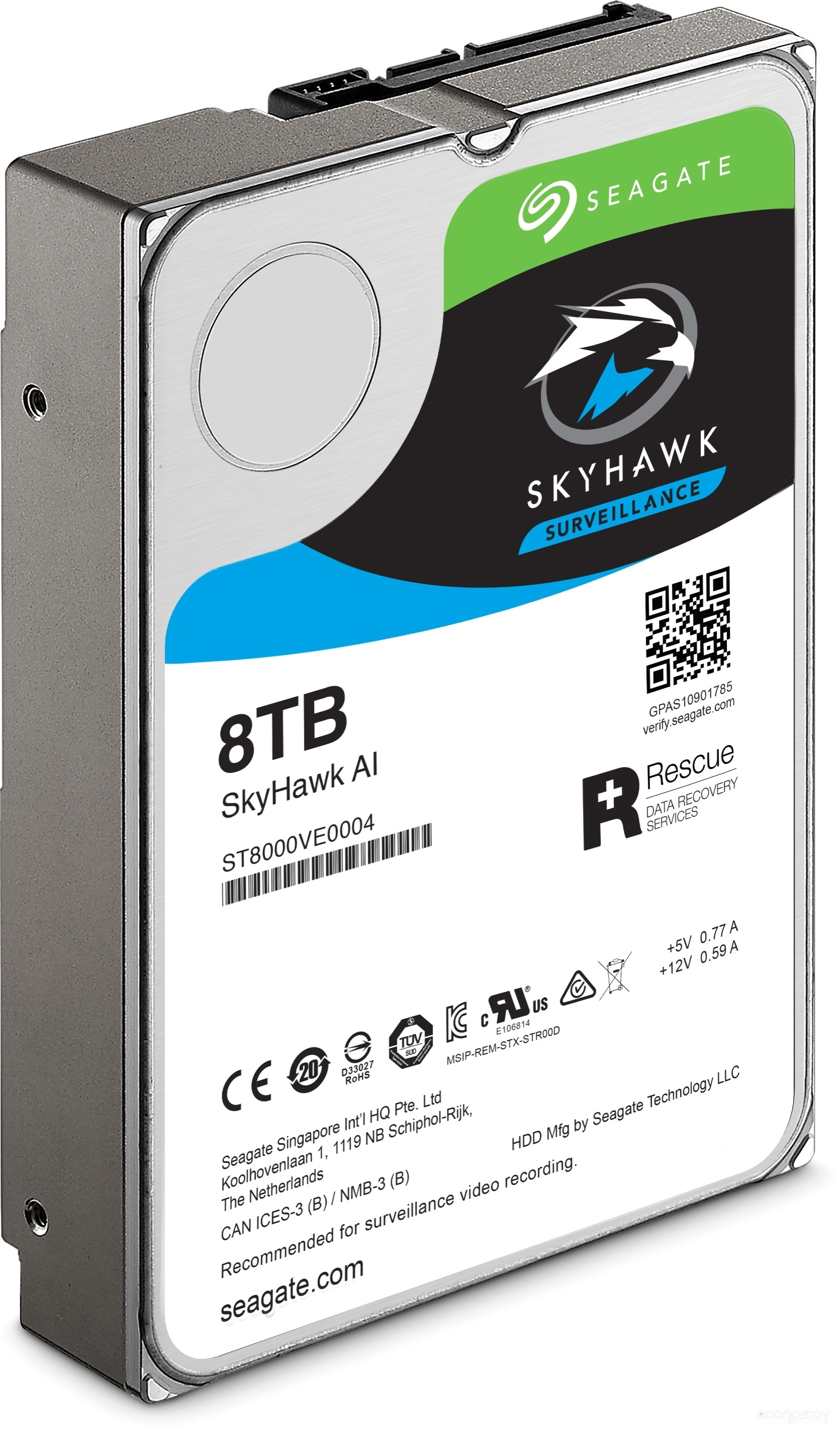 Жесткий диск Seagate SkyHawk AI 8TB ST8000VE000, фото 3