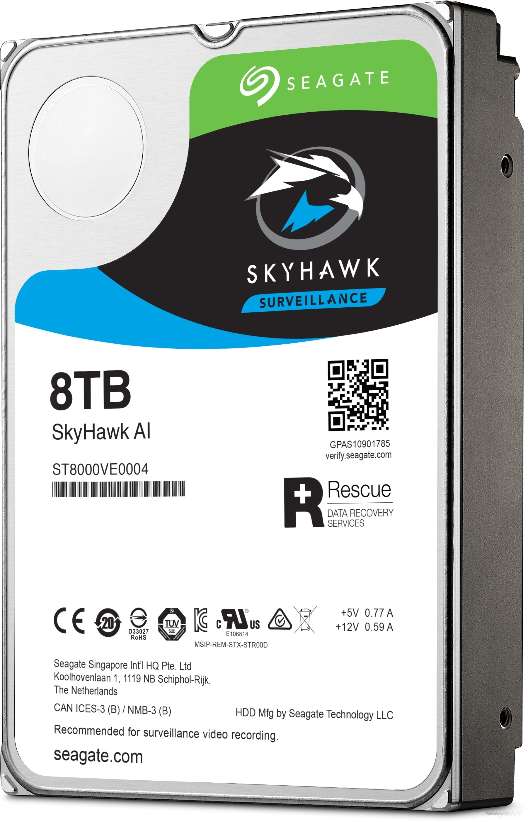 Жесткий диск Seagate SkyHawk AI 8TB ST8000VE000, фото 2