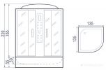 Душевая кабина River Temza 135/135/55 MT