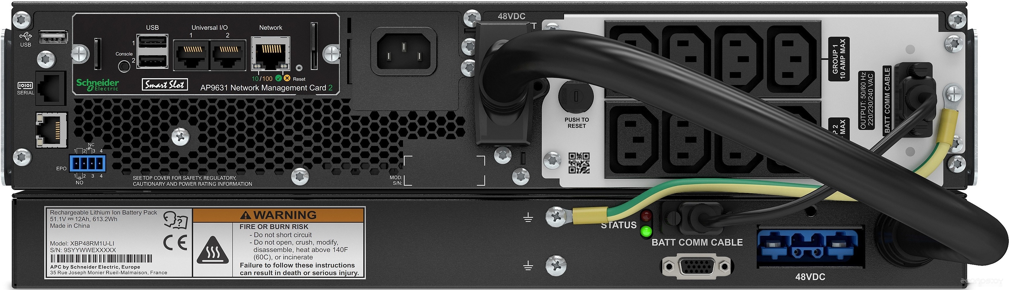 Источник бесперебойного питания APC Smart-UPS SRT Li-Ion 1500 ВА SRTL1500RMXLI-NC, фото 4