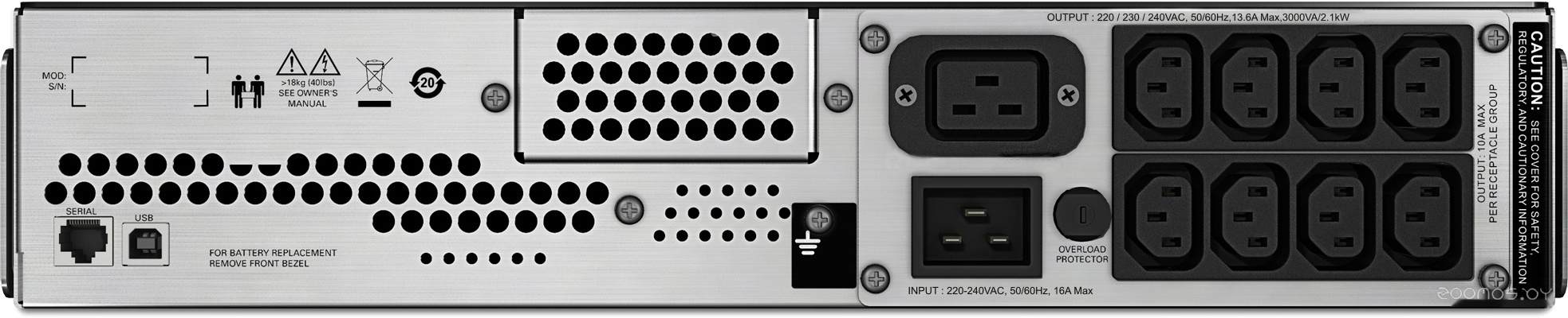 Источник бесперебойного питания APC Smart-UPS C 2U 3000 ВА, фото 2