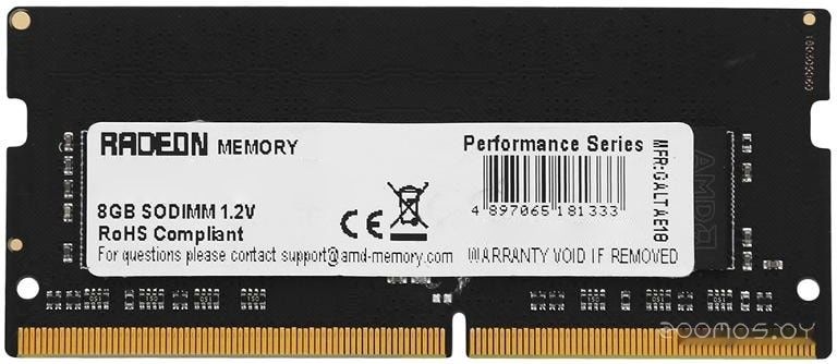 Оперативная память AMD Radeon R9 Gamer Series 8GB DDR4 SODIMM PC4-25600 R948G3206S2S-U, фото 1