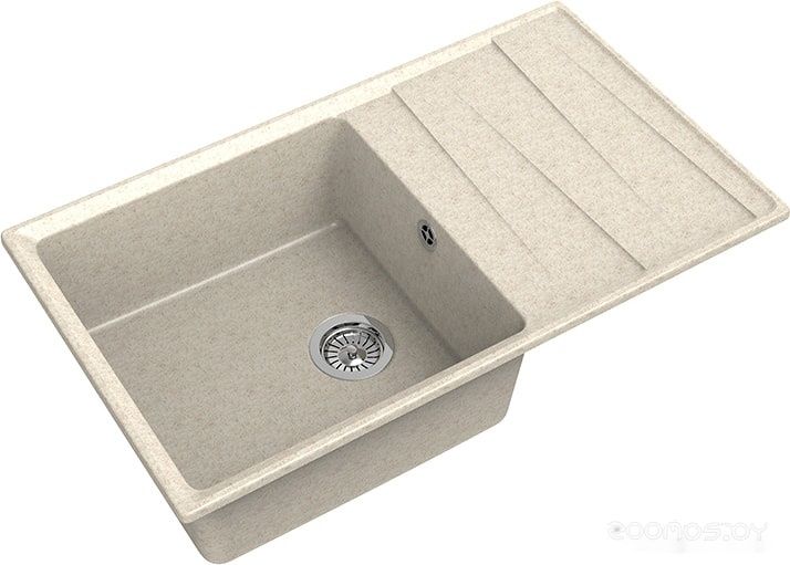Кухонная мойка GranFest GF-LV-860L (бежевый), фото 1
