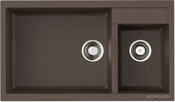 Кухонная мойка Omoikiri Tedori 86-2-LB DC (темный шоколад)