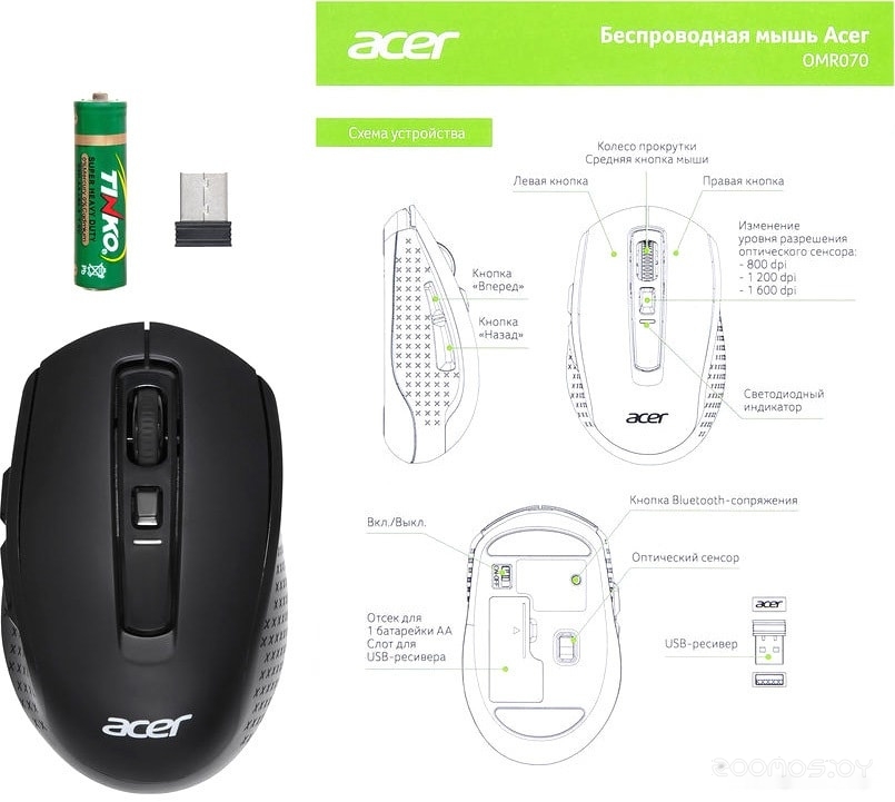 Мышь Acer OMR070, фото 6