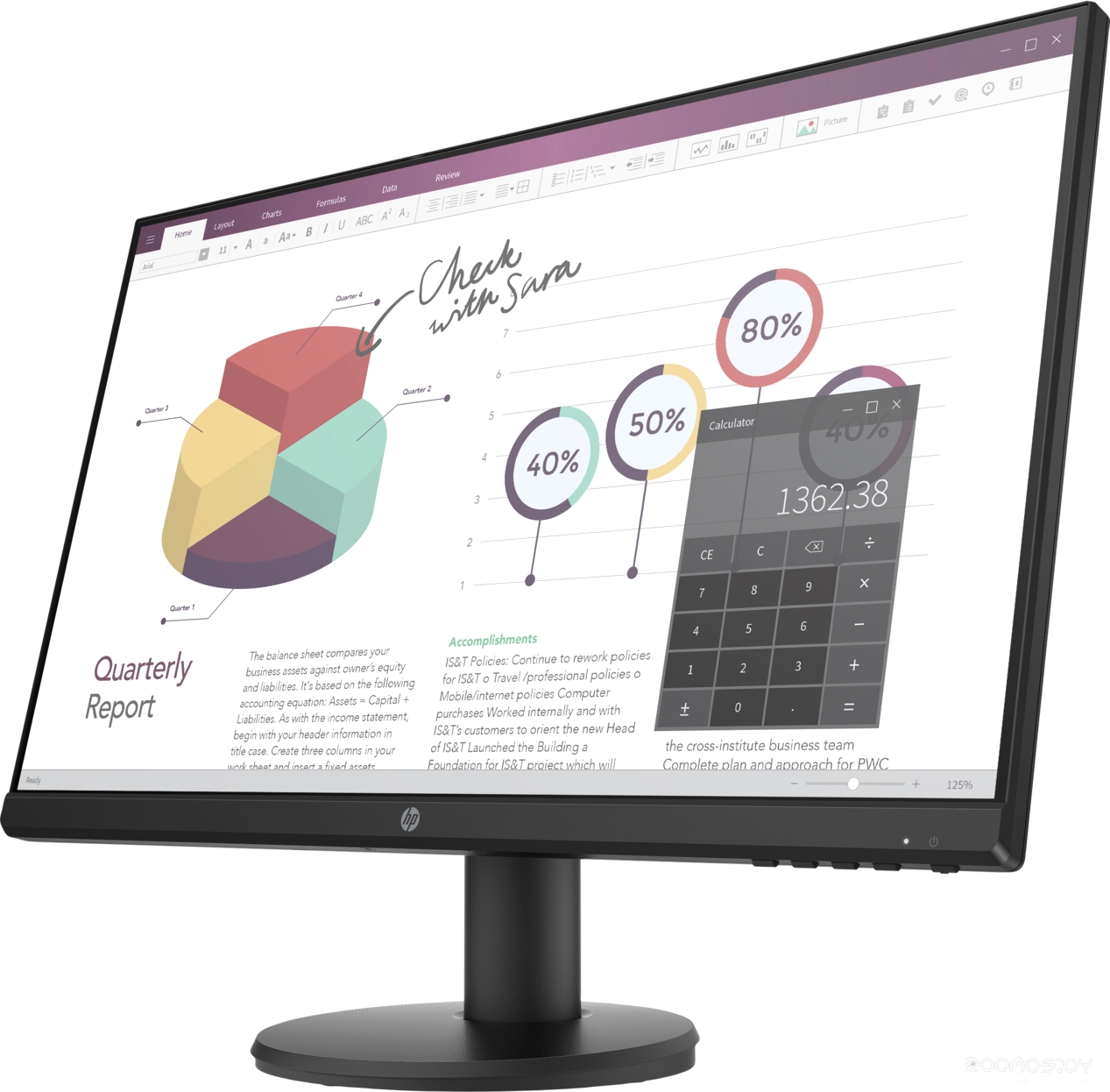 Монитор HP P24v G4 9TT78AA, фото 4