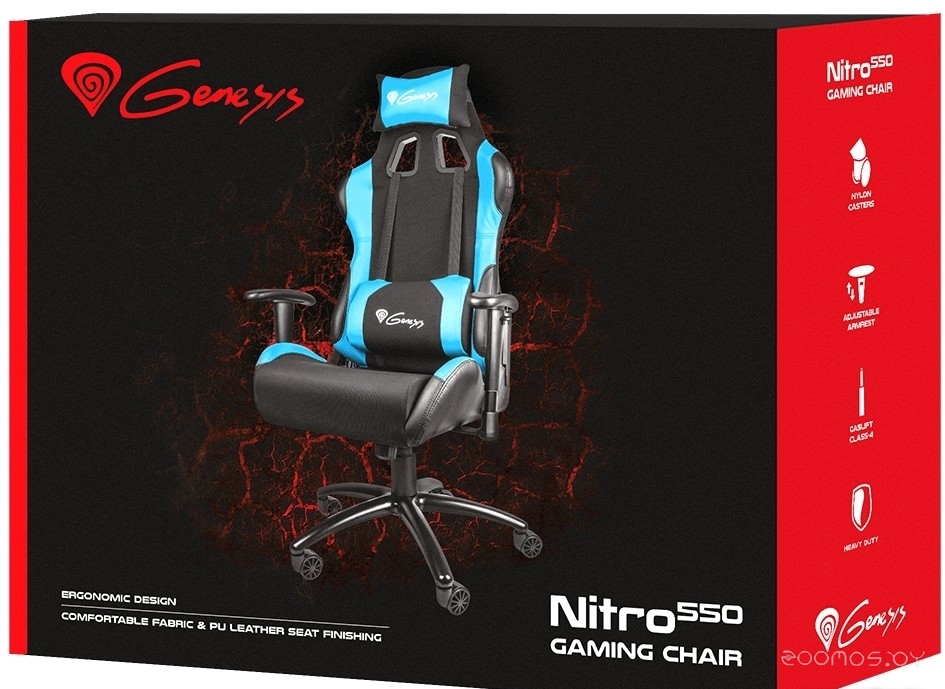Кресло Genesis Nitro 550 (черный/голубой), фото 10