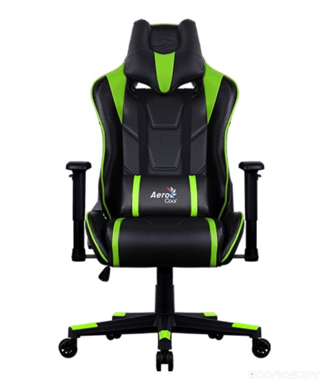 Кресло Aerocool AC220 AIR (черный/зеленый), фото 4