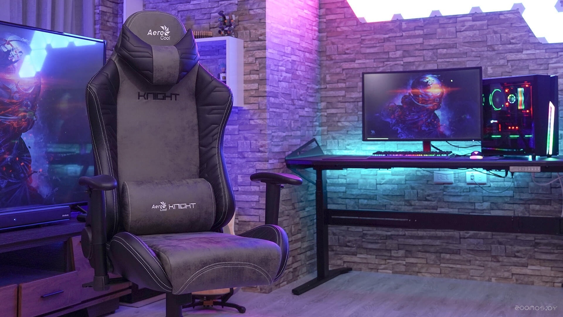 Кресло Aerocool Knight Iron Black (черный/серый), фото 3