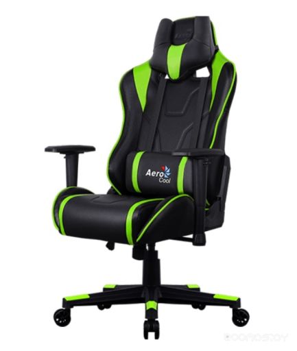 Кресло Aerocool AC220 AIR (черный/зеленый), фото 1