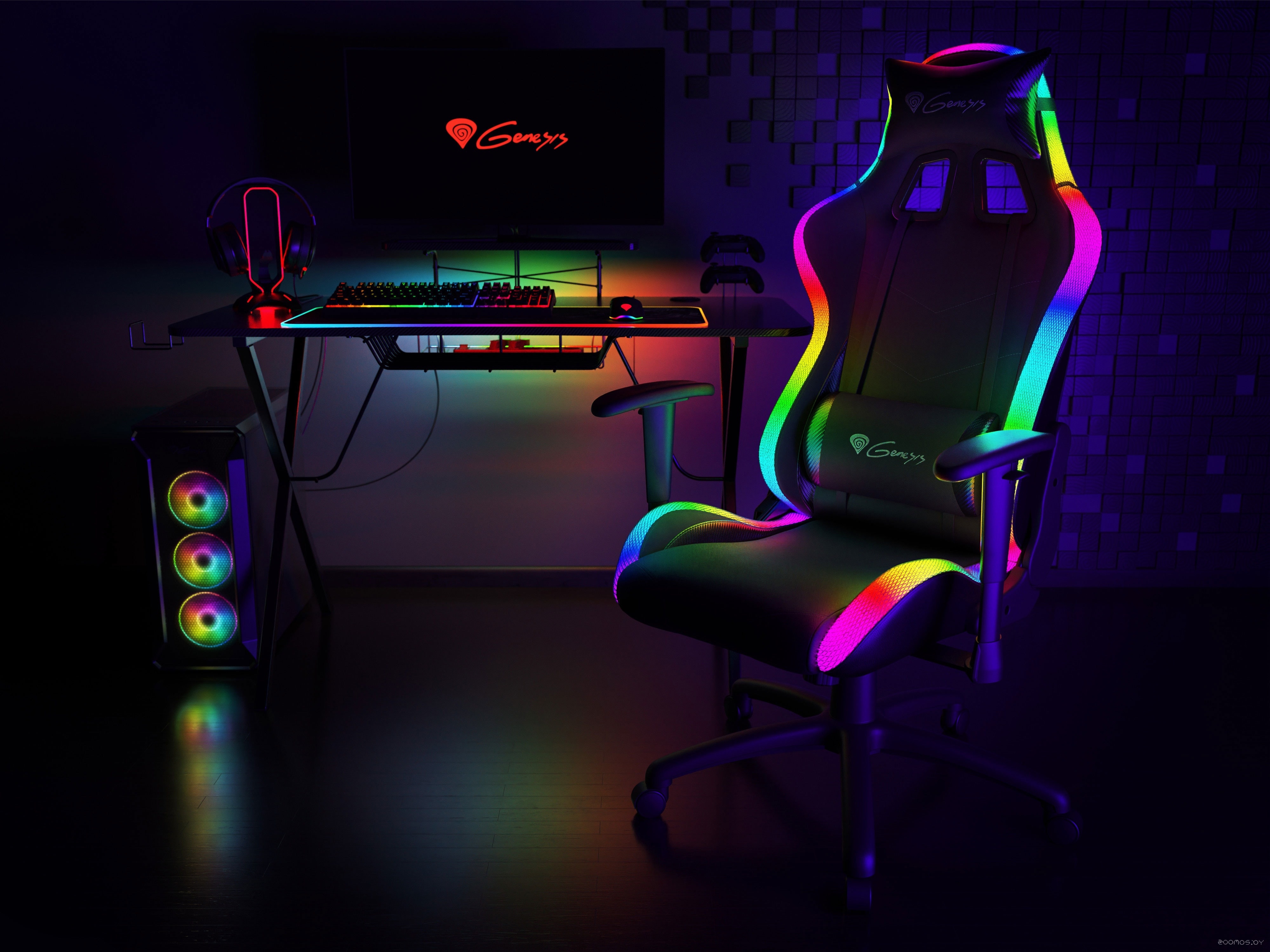 Кресло Genesis Trit 500 RGB (черный), фото 13