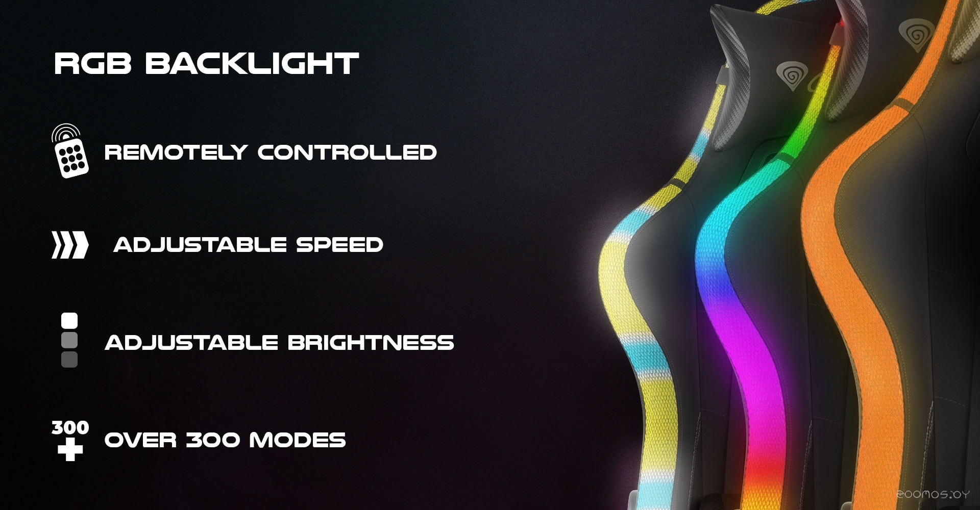 Кресло Genesis Trit 500 RGB (черный), фото 14