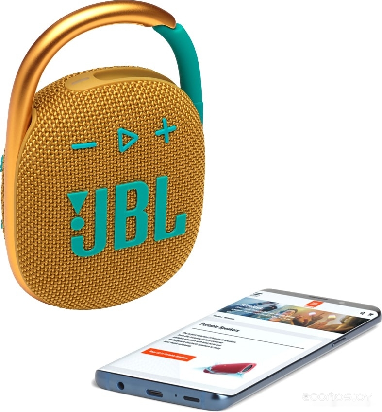 Беспроводная колонка JBL Clip 4 (желтый), фото 6