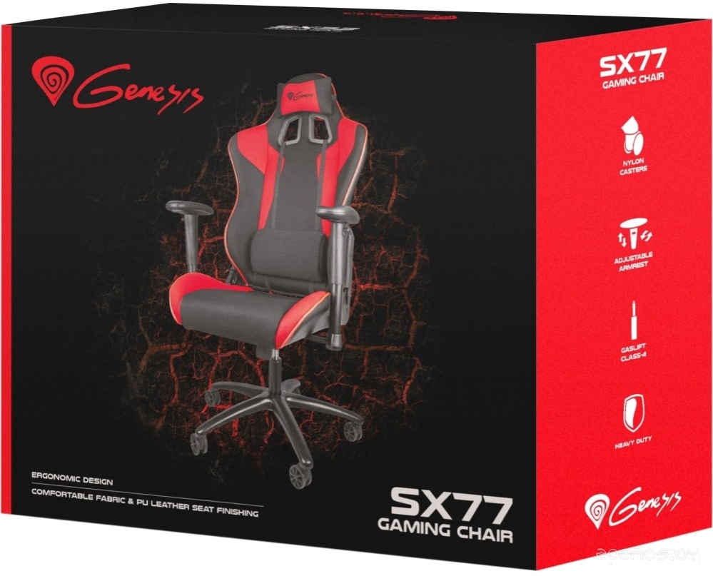 Кресло Genesis Nitro 770 SX77 (черный/красный), фото 5