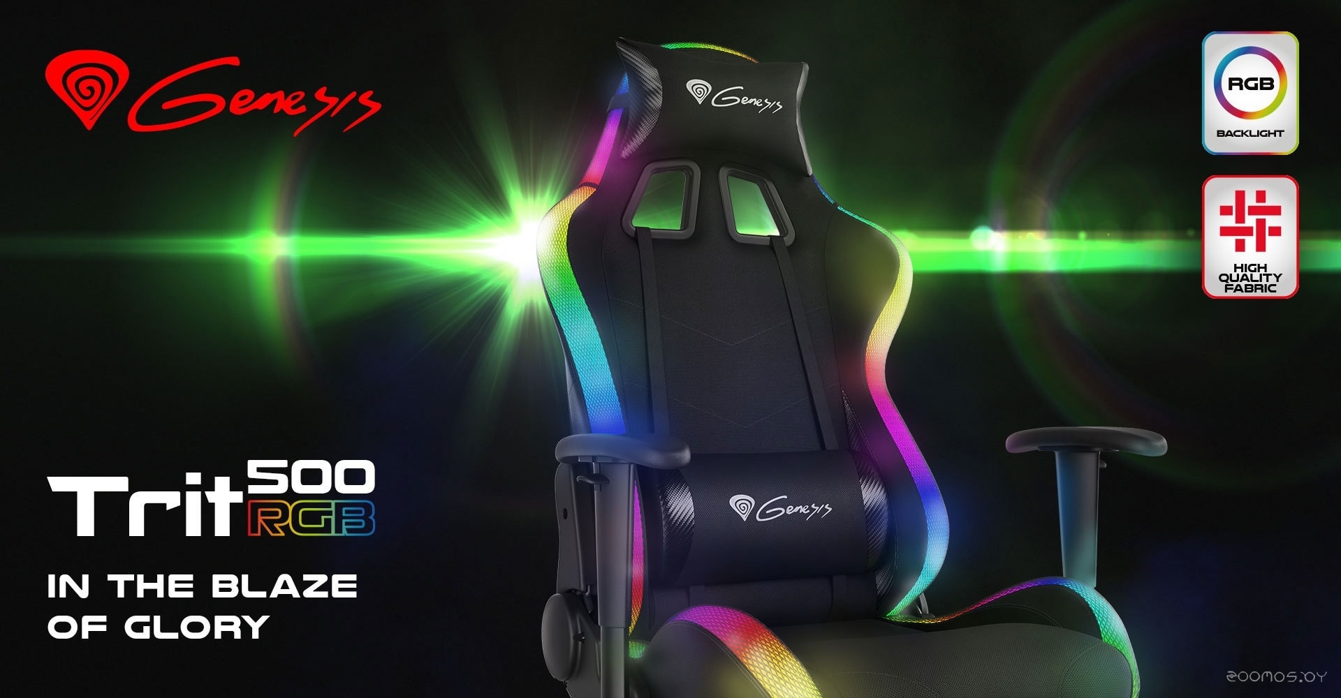 Кресло Genesis Trit 500 RGB (черный), фото 11